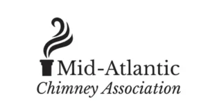 A black and white logo of mid-atlantic chimney association.